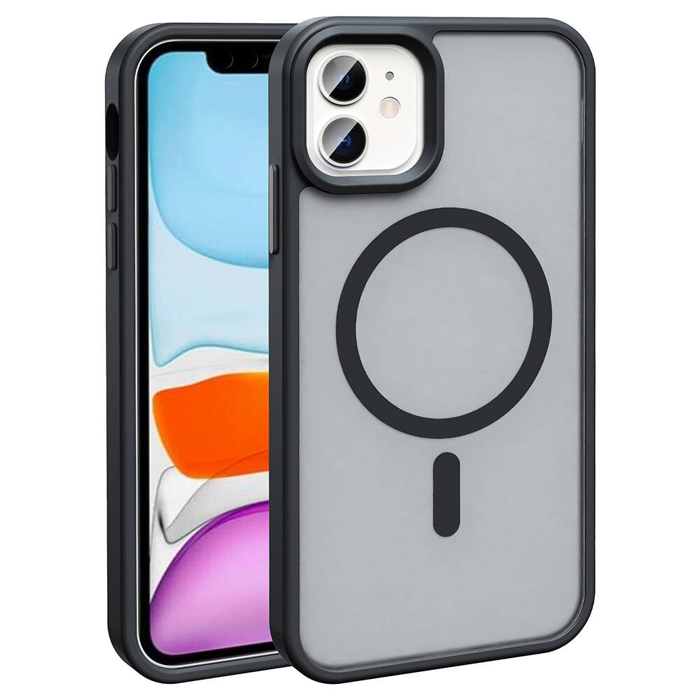 Apple iPhone 11 Kılıf M-safe Şarj Özellikli Mat Arka Yüzey Zore Sio Kapak