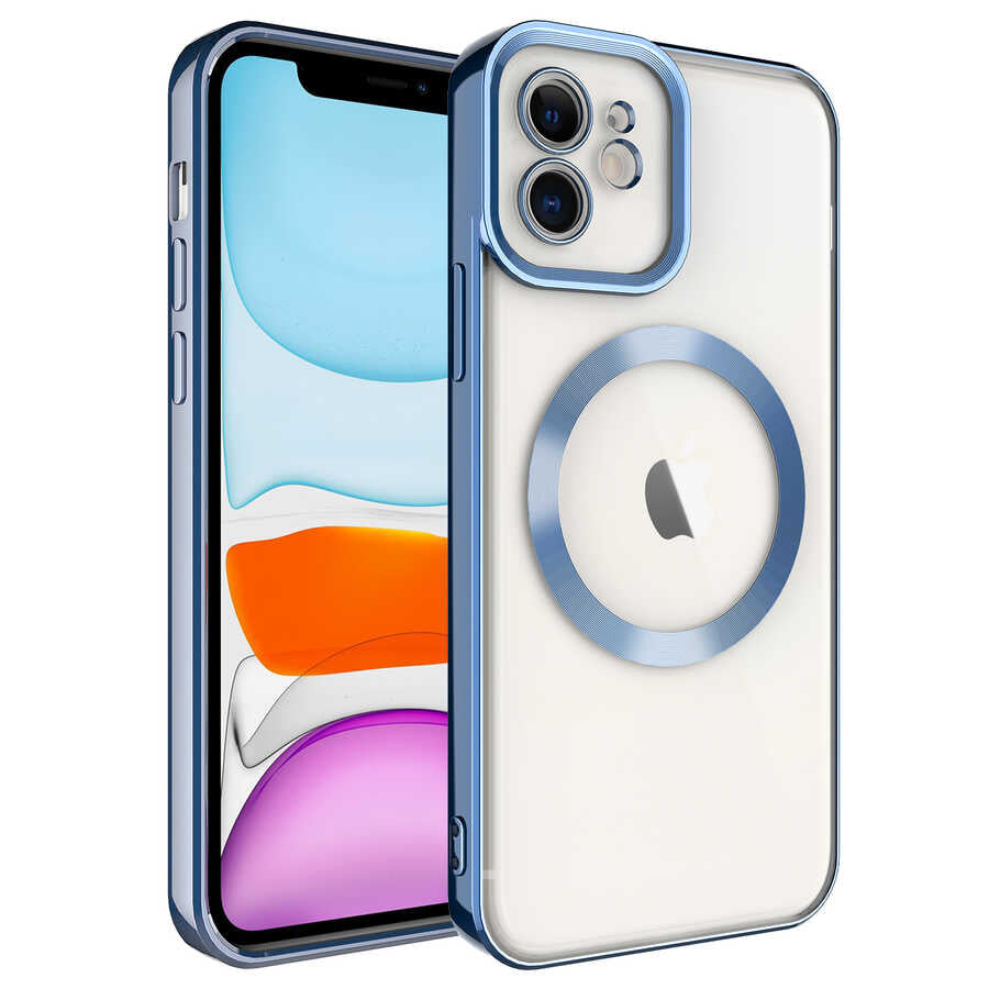 Apple iPhone 12 Kılıf M-safe Wireless Şarj Özellikli Zore Setro Silikon