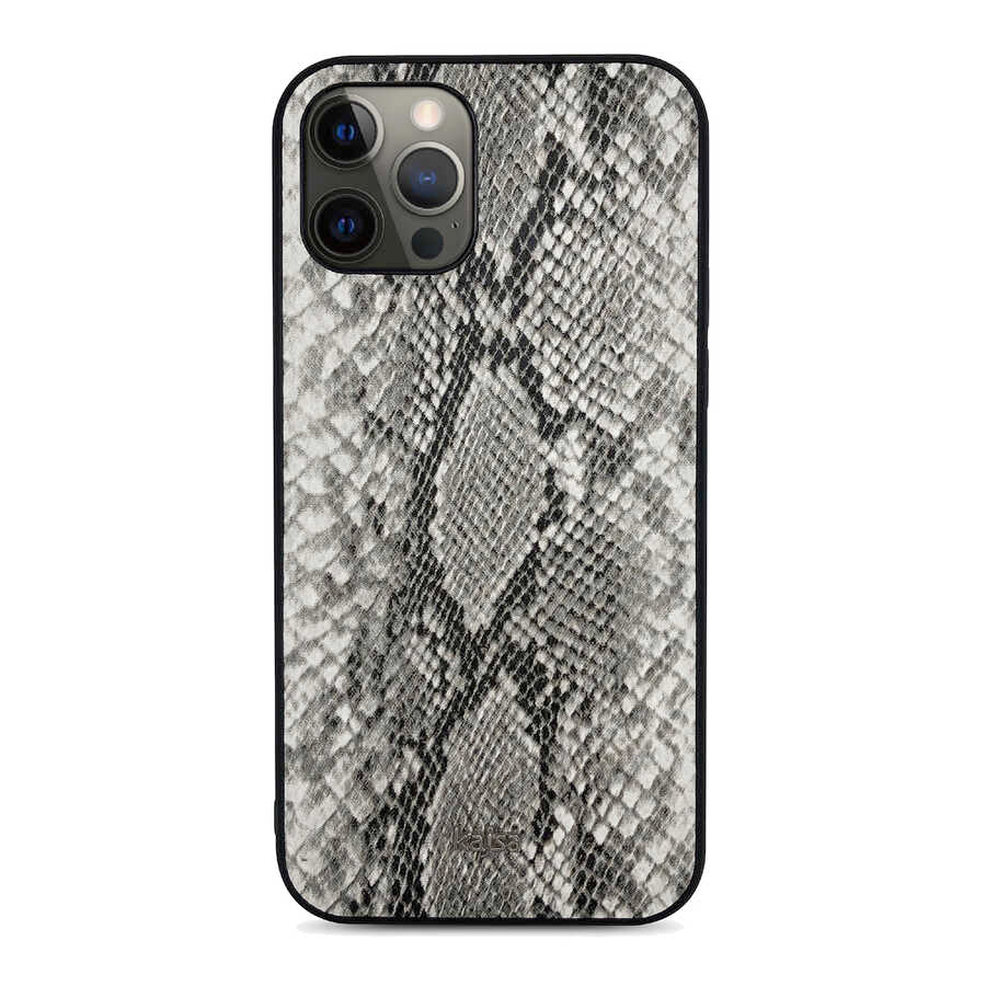 Apple iPhone 12 Pro Kılıf Kajsa Glamorous Serisi Snake Pattern Kapak
