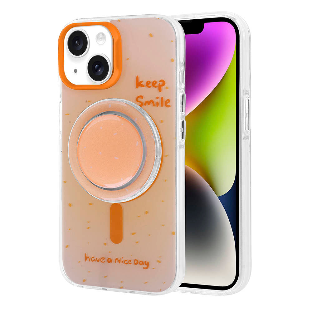 Apple iPhone 13 Kılıf M-safe Şarj Özellikli Tak-Çıkar Pop Soketli Zore Tiktok Kapak