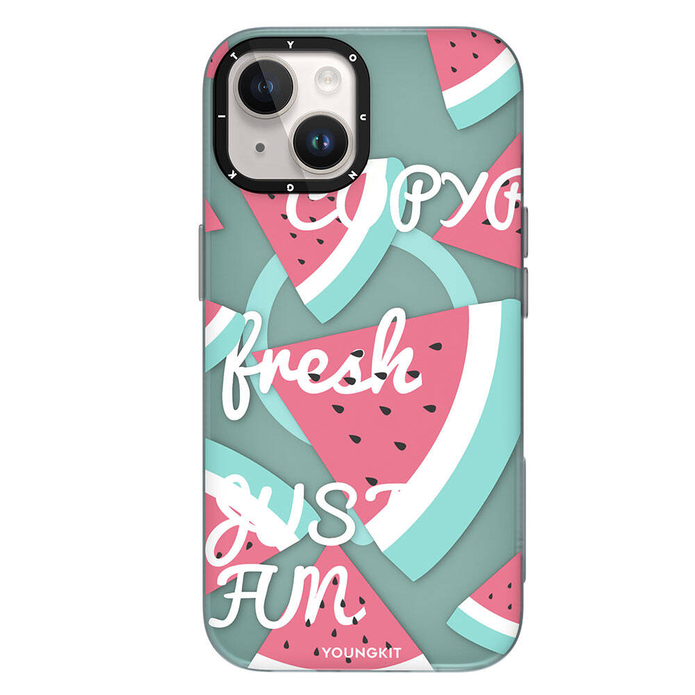 Apple iPhone 13 Kılıf M-safe Şarj Özellikli Yaz Meyvesi Desenli Youngkit Fruity Flavour Serisi Kapak