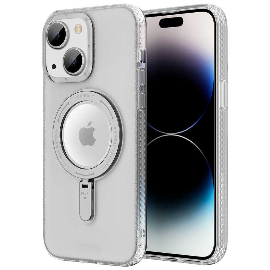 Apple iPhone 13 Kılıf M-safe Şarj Özellikli Youngkit Rock Serisi Kapak