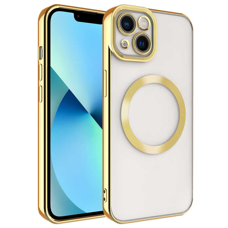 Apple iPhone 13 Kılıf M-safe Wireless Şarj Özellikli Zore Setro Silikon
