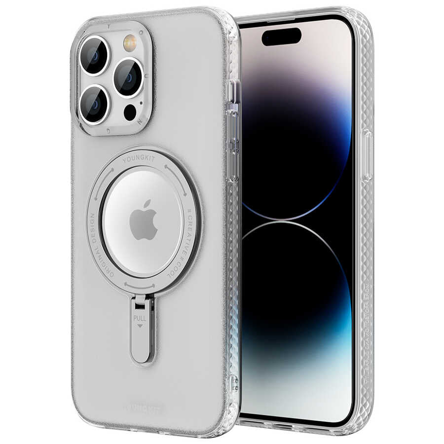 Apple iPhone 13 Pro Kılıf M-safe Şarj Özellikli Youngkit Rock Serisi Kapak