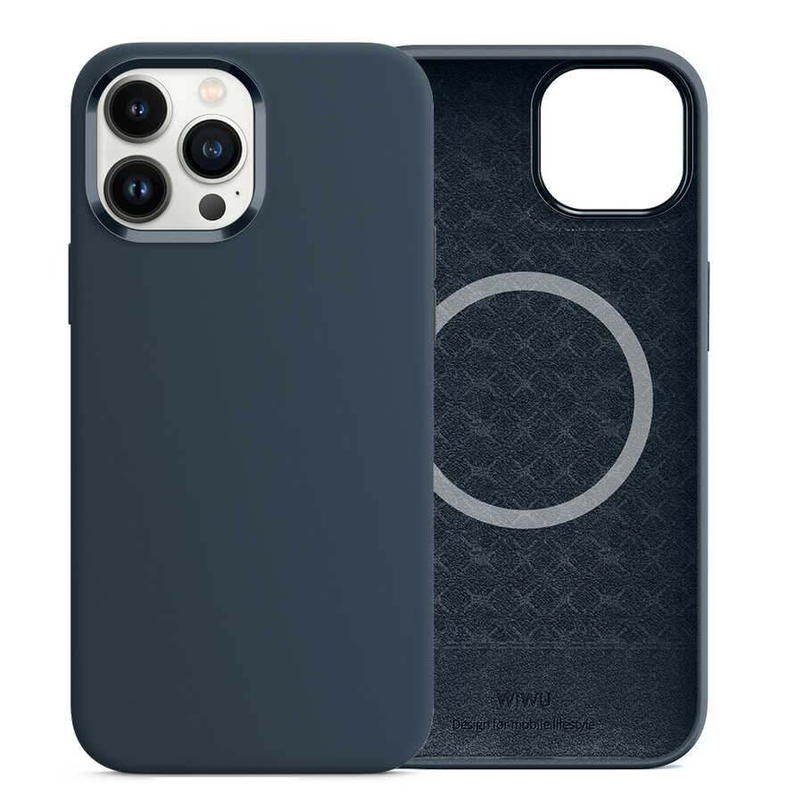 Apple iPhone 13 Pro Kılıf Wiwu M-safe Magnetic Silikon Kapak