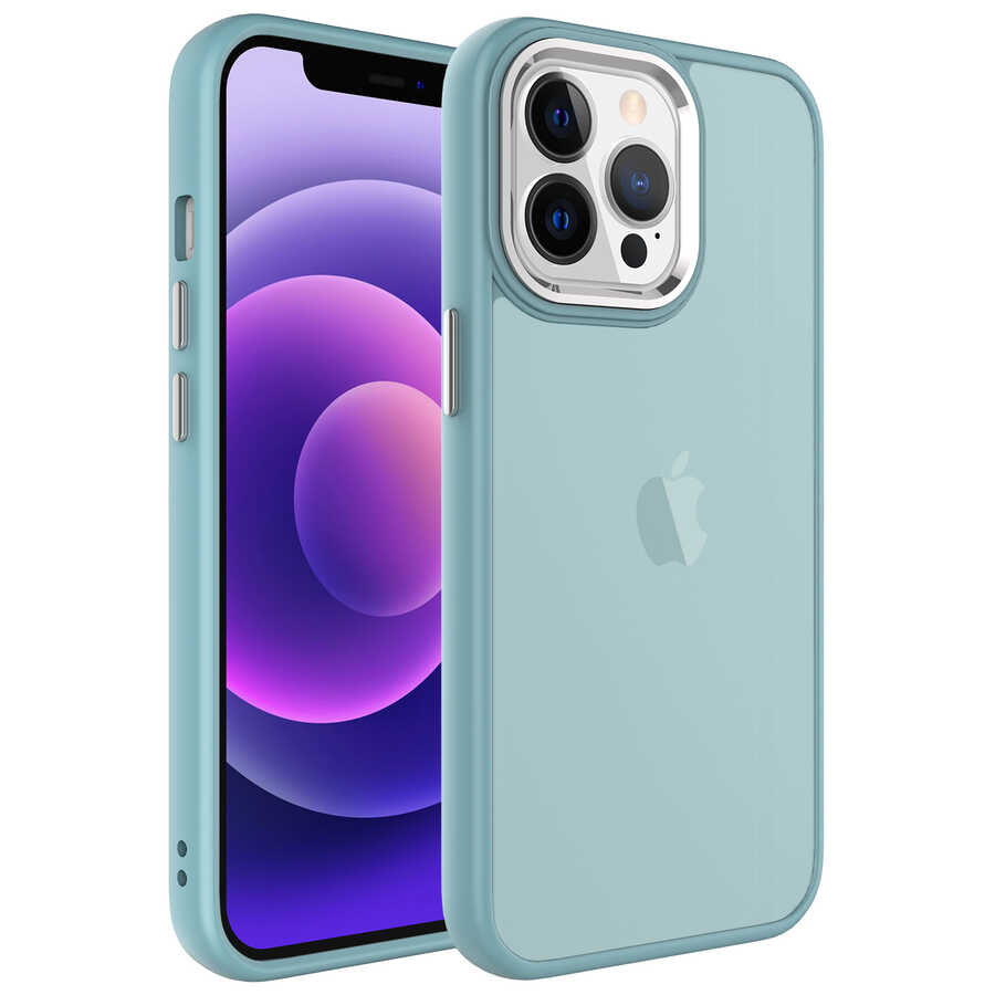 Apple iPhone 13 Pro Max Kılıf Buzlu Sert PC Zore May Kapak