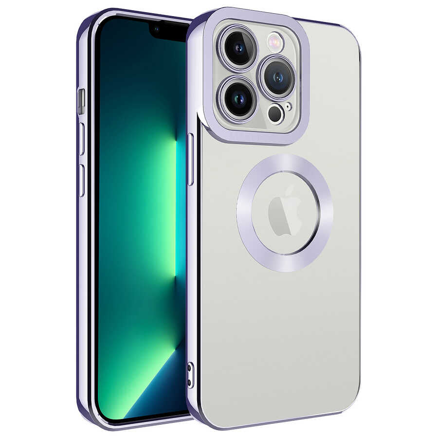 Apple iPhone 13 Pro Max Kılıf Kamera Korumalı Logo Gösteren Zore Omega Kapak