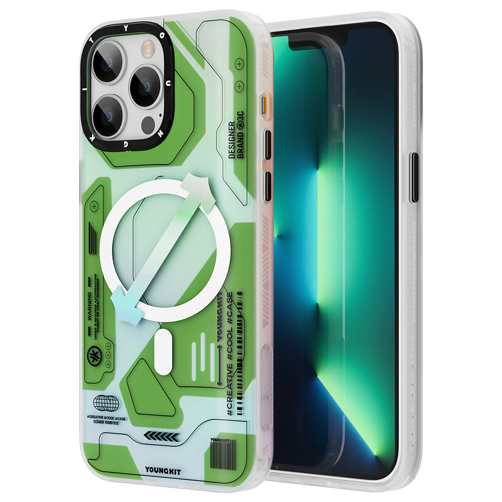 Apple iPhone 13 Pro Max Kılıf M-safe Şarj Özellikli YoungKit Metaverse Serisi Kapak