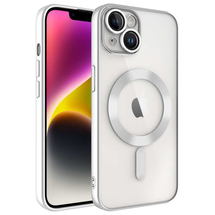 Apple iPhone 14 Kılıf Kamera Korumalı M-safe Wireless Şarj Özellikli Zore Demre Kapak