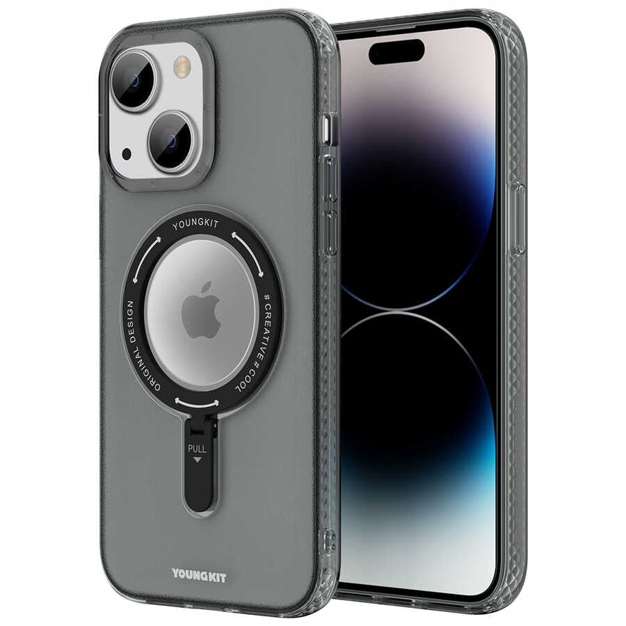 Apple iPhone 14 Plus Kılıf M-safe Şarj Özellikli Youngkit Rock Serisi Kapak