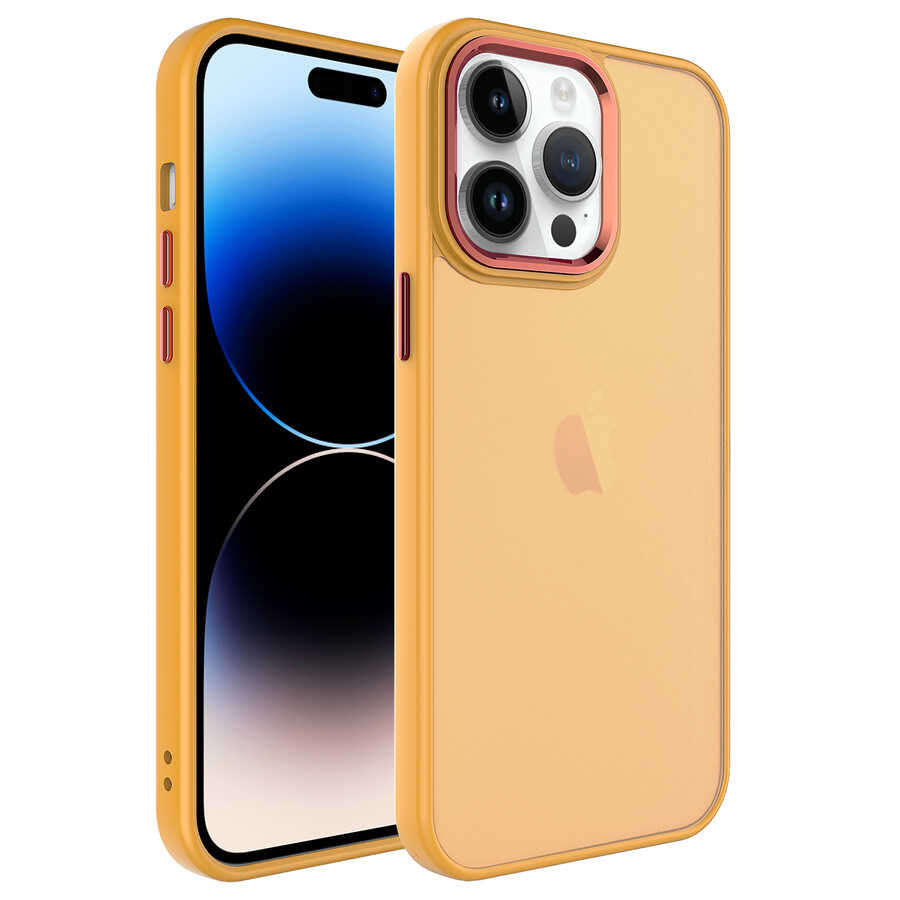 Apple iPhone 14 Pro Kılıf Buzlu Sert PC Zore May Kapak