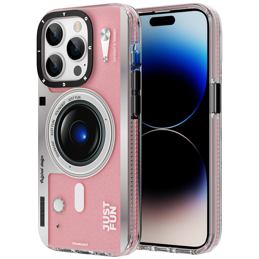 Apple iPhone 14 Pro Kılıf M-safe Şarj Özellikli Lens Figürlü YoungKit Art Film Serisi Kapak