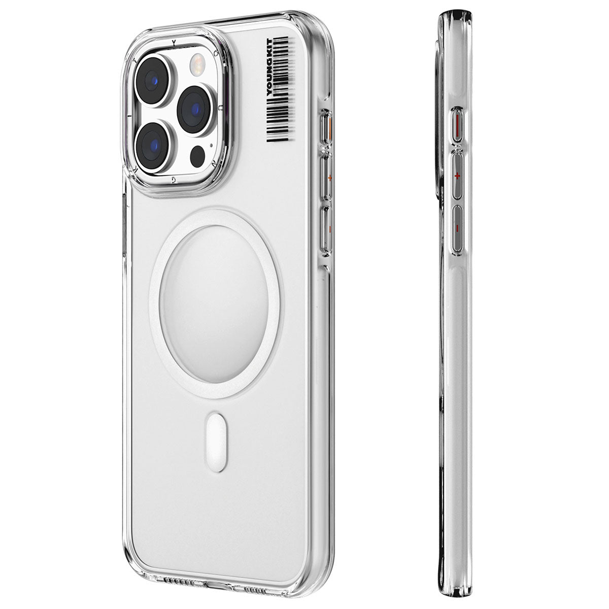 Apple iPhone 14 Pro Kılıf M-safe Şarj Özellikli Şeffaf Youngkit Crystal Shield Serisi Kapak
