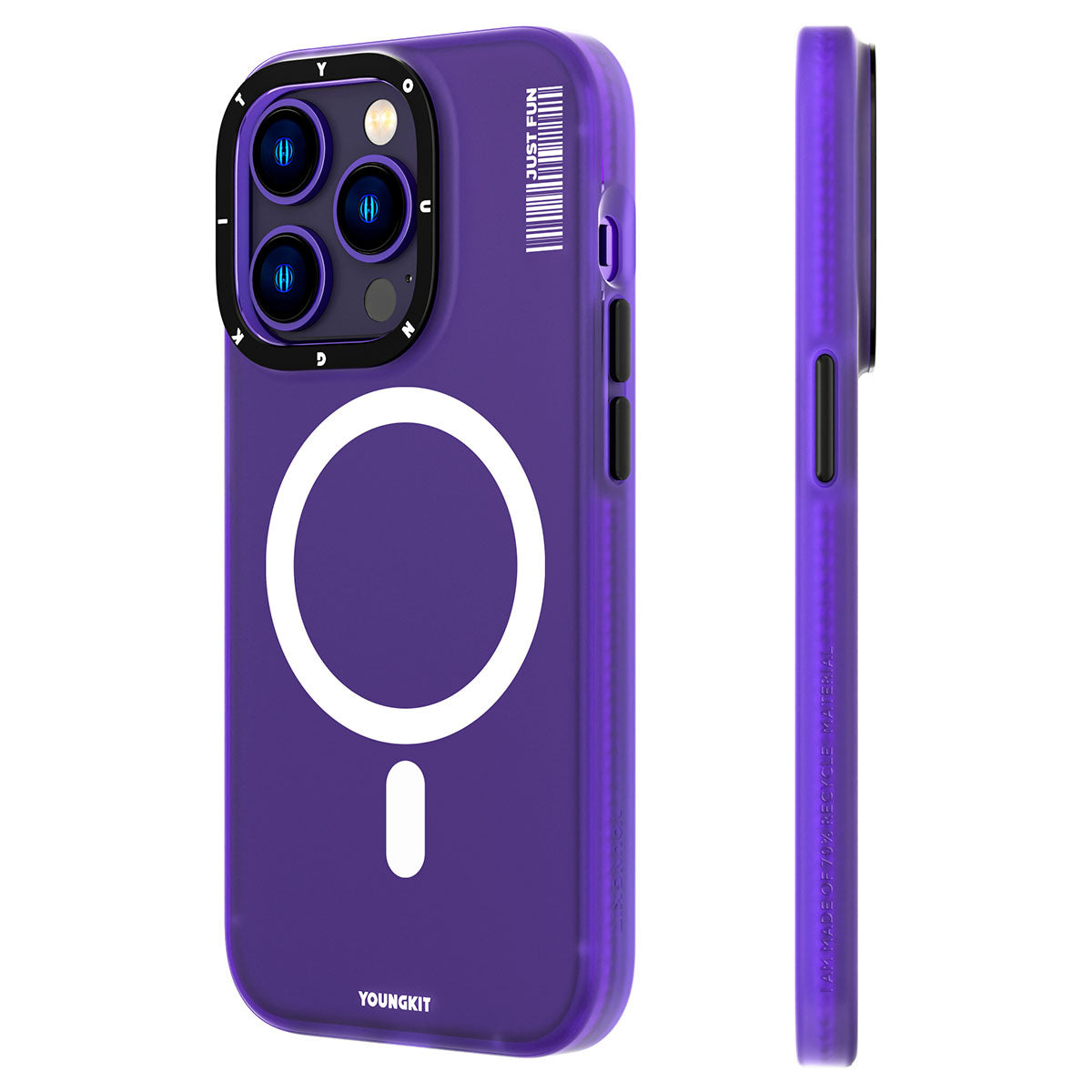Apple iPhone 14 Pro Kılıf M-safe Şarj Özellikli Youngkit Colored Sand Serisi Kapak
