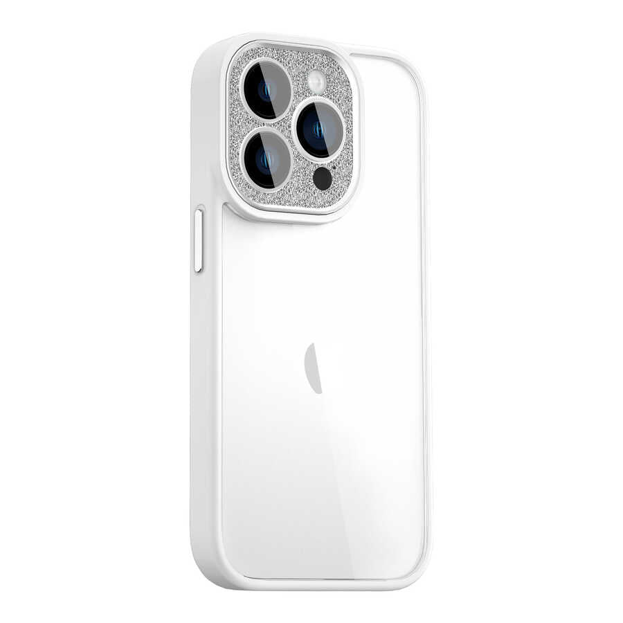 Apple iPhone 14 Pro Kılıf Wiwu GCC-105 Lens Korumalı Renkli Kenar Arkası Şeffaf Multicolor Kapak