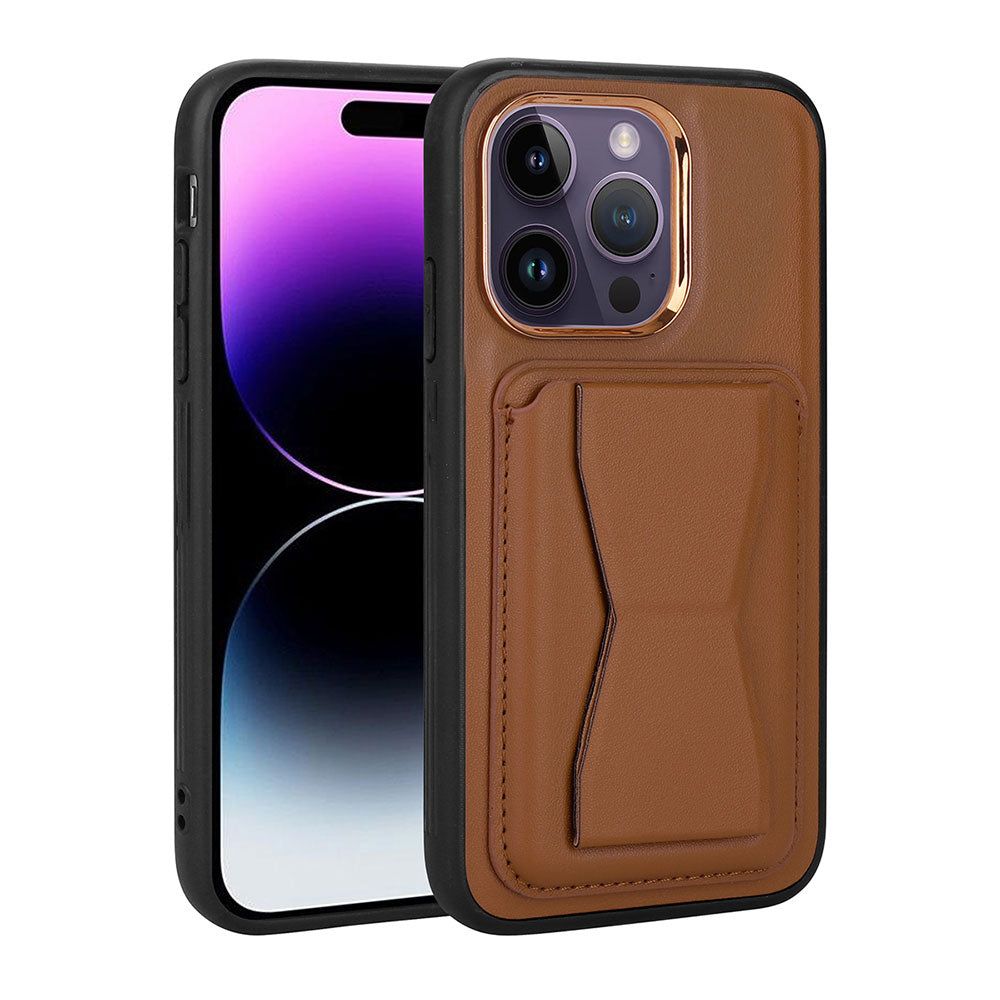 Apple iPhone 14 Pro Max Kılıf Kartlıklı Standlı Pu Deri Zore Memo Kapak