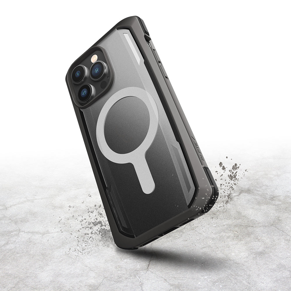 Apple iPhone 14 Pro Max Kılıf M-safe Şarj Özellikli Raptic Secure Serisi Çift Kat TPU Kenarlı Şeffaf Arka Yüzeyli Kapak