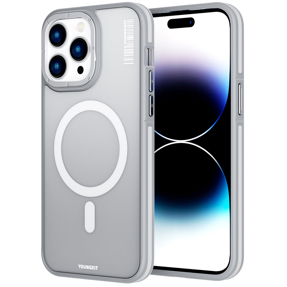 Apple iPhone 14 Pro Max Kılıf M-safe Şarj Özellikli Youngkit Rock Sand Serisi Kapak