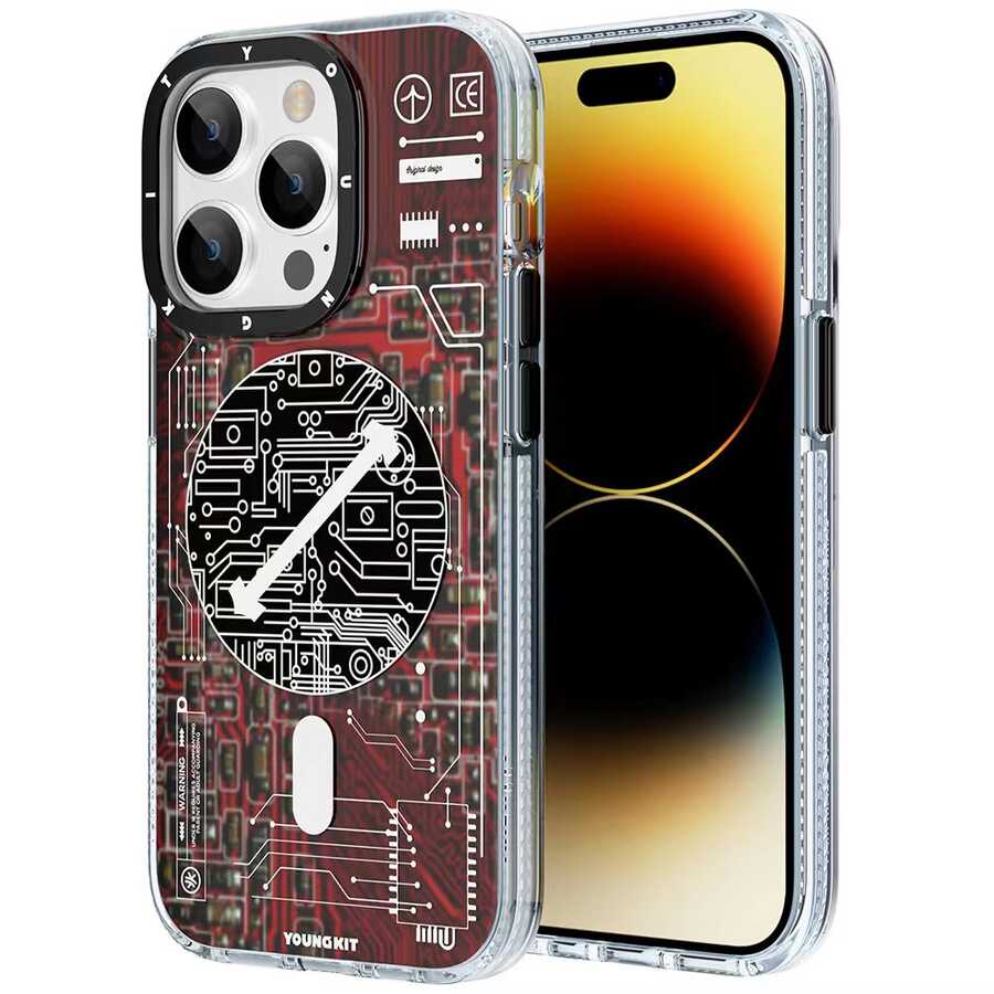 Apple iPhone 14 Pro Max Kılıf M-safe Şarj Özellikli YoungKit Technology Serisi Kapak