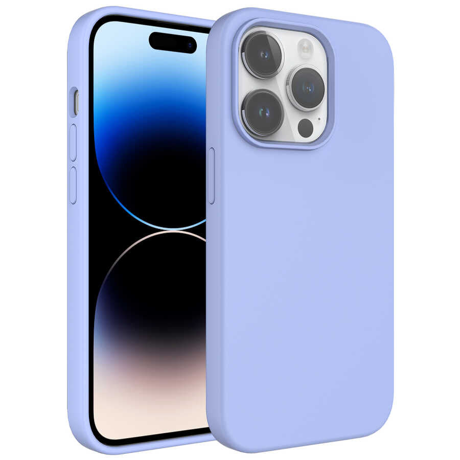 Apple iPhone 14 Pro Max Kılıf Sıvı Teknolojili Silinebilir Sert Zore Kivi Kapak