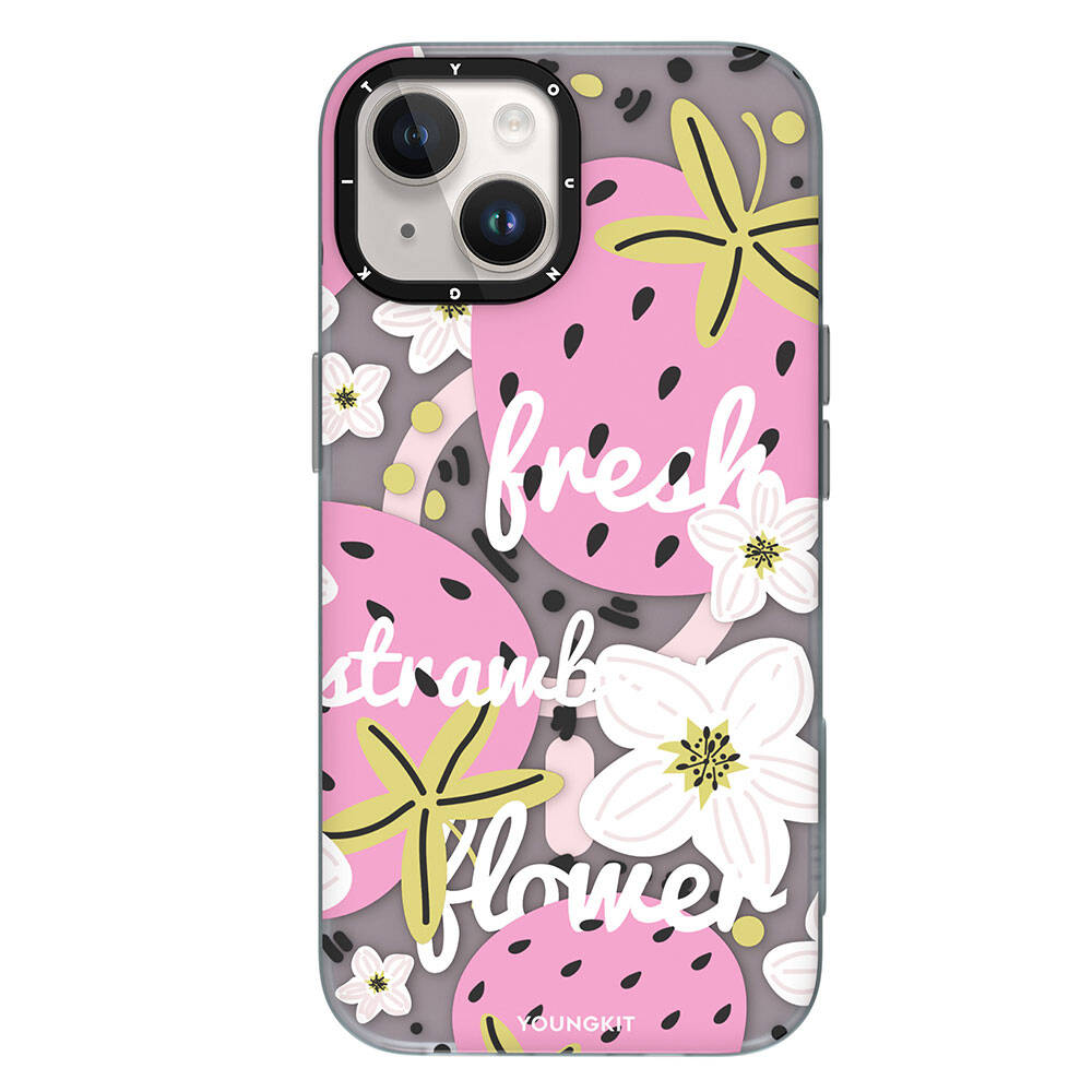 Apple iPhone 15 Kılıf M-safe Şarj Özellikli Yaz Meyvesi Desenli Youngkit Fruity Flavour Serisi Kapak