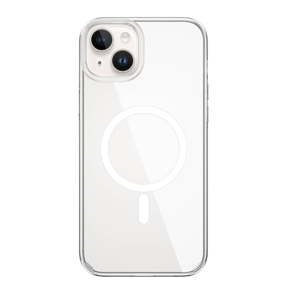 Apple iPhone 15 Kılıf Wiwu BC-022 M-safe Şarj Özellikli Şeffaf Transparan Kapak