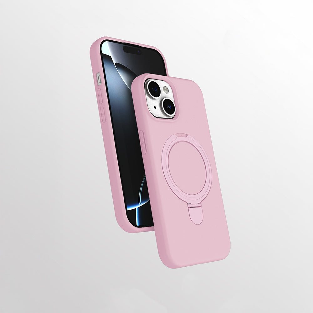 Apple iPhone 15 Plus Kılıf M-safe Şarj Özellikli Standlı Zore Samara Kapak