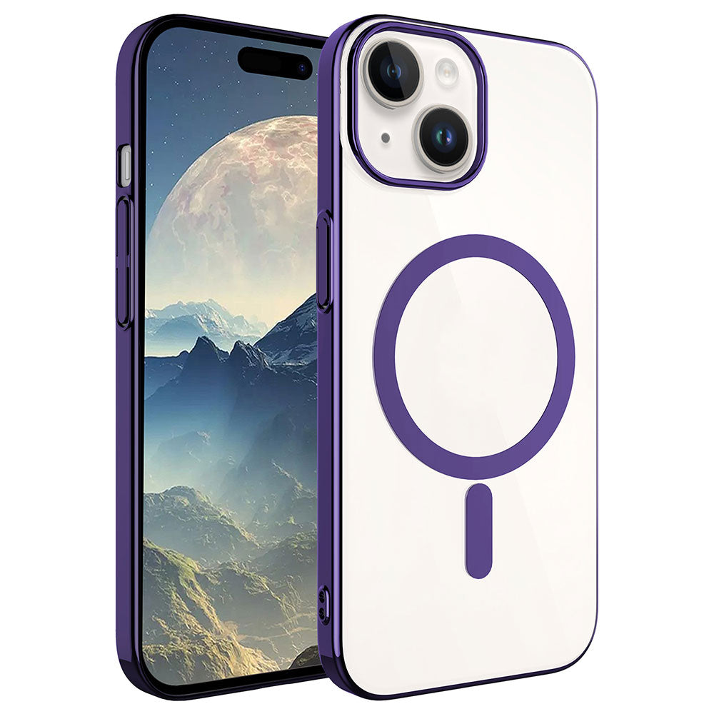 Apple iPhone 15 Plus Kılıf Zore Wireless Şarj Özellikli Pixel M-safe Kapak