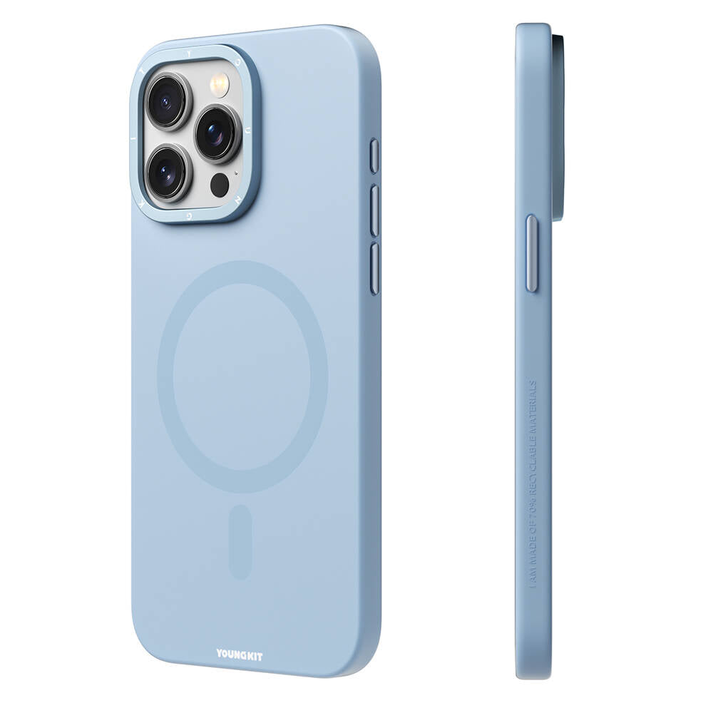 Apple iPhone 15 Pro Kılıf M-safe Şarj Özellikli Çizilmeye ve Aşınmaya Dayanıklı Youngkit Velvet Serisi Kapak