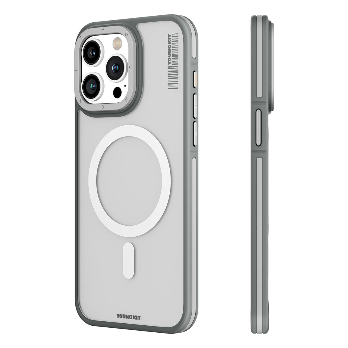 Apple iPhone 15 Pro Kılıf M-safe Şarj Özellikli Youngkit Rock Sand Serisi Kapak