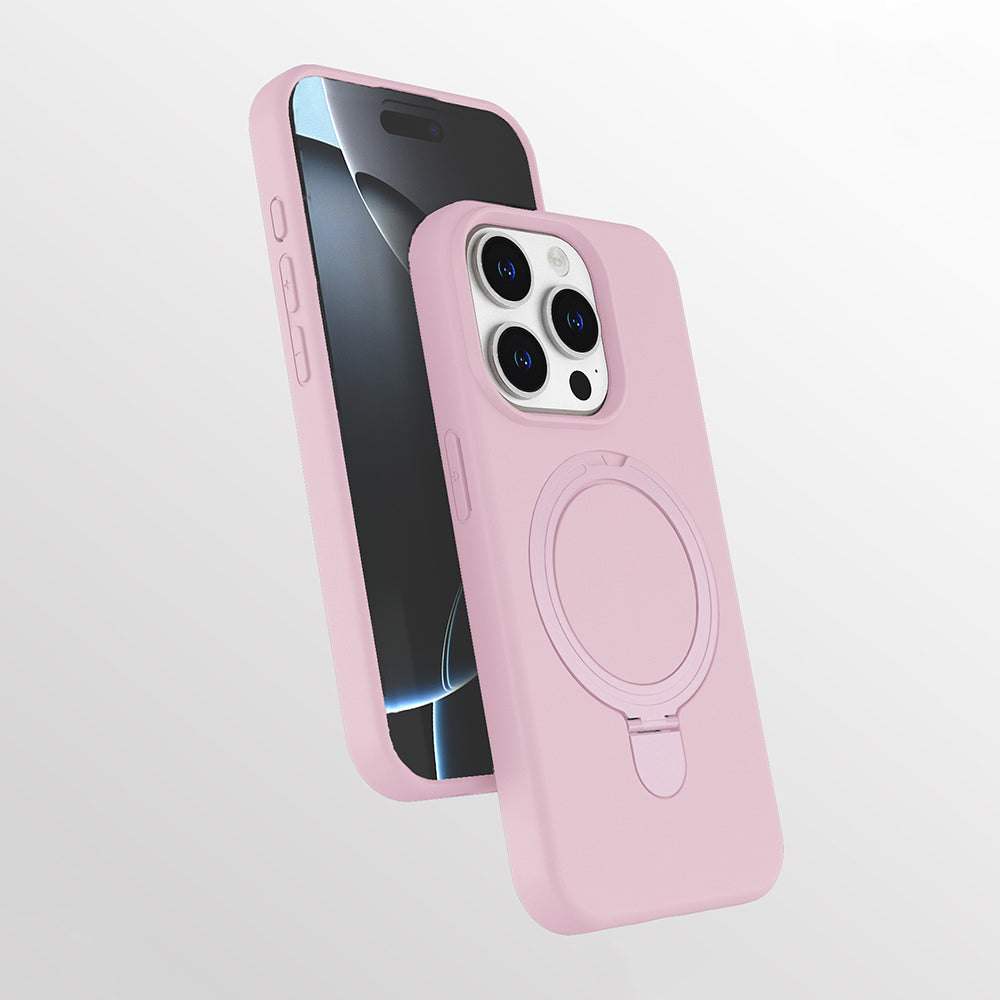 Apple iPhone 15 Pro Max Kılıf M-safe Şarj Özellikli Standlı Zore Samara Kapak