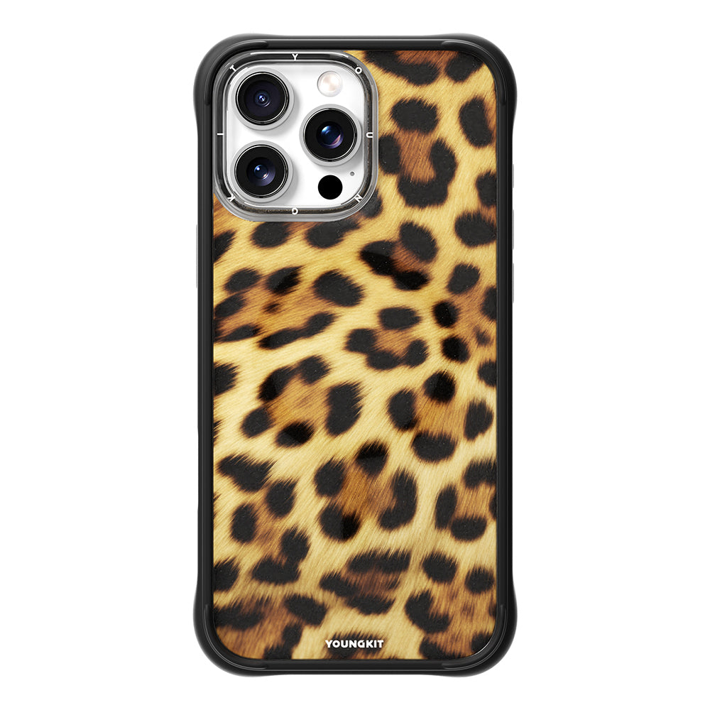 Apple iPhone 15 Pro Max Kılıf M-safe Şarj Özellikli Youngkit Leopard Serisi Kapak