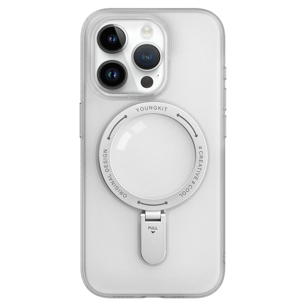 Apple iPhone 15 Pro Max Kılıf M-safe Şarj Özellikli Youngkit Rock Serisi Kapak
