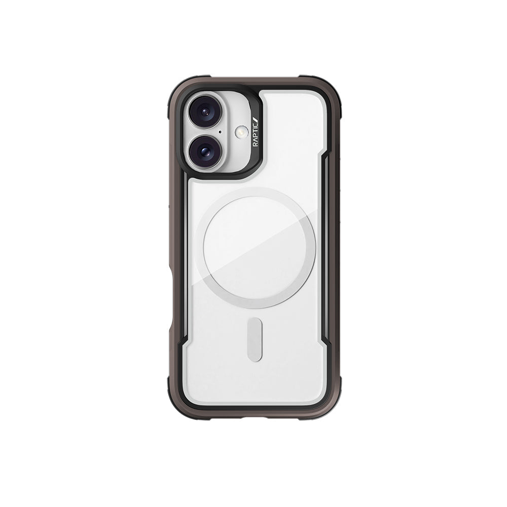 Apple iPhone 16 Kılıf M-safe Şarj Özellikli Airbagli Raptic Shield Serisi Şeffaf Arka Yüzey Kapak