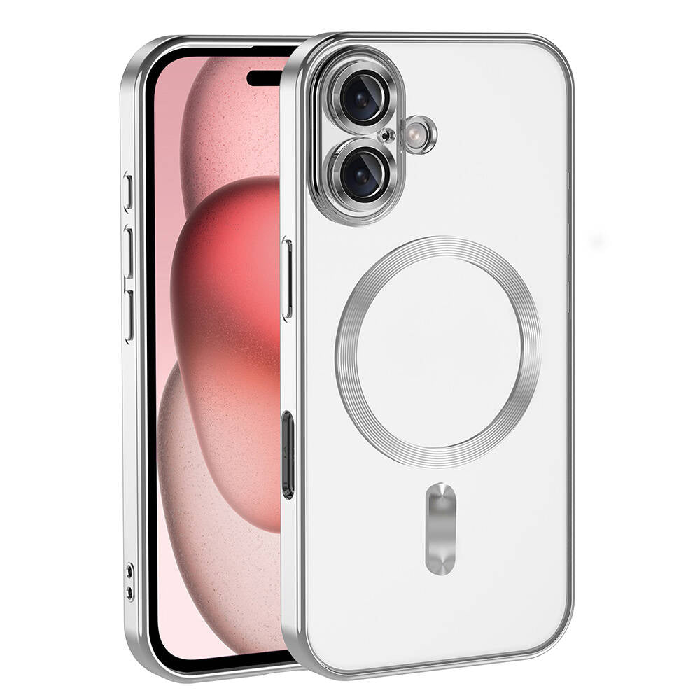 Apple iPhone 16 Plus Kılıf Kamera Korumalı M-safe Wireless Şarj Özellikli Zore Demre Kapak
