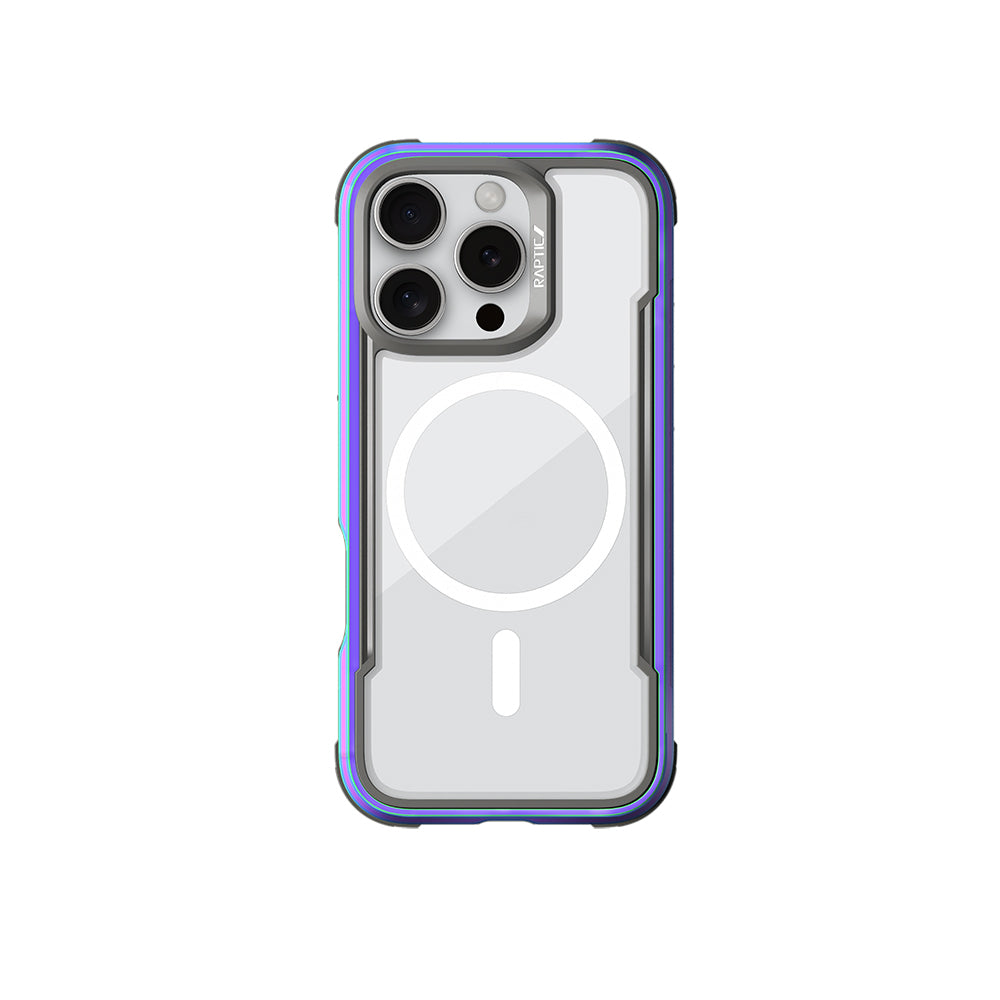Apple iPhone 16 Pro Kılıf M-safe Şarj Özellikli Airbagli Raptic Shield Serisi Şeffaf Arka Yüzey Kapak