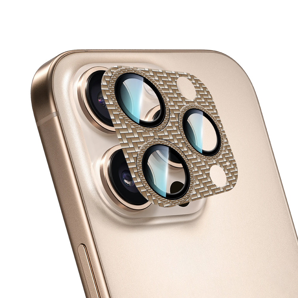 Apple iPhone 16 Pro Max CaseWorld Karbon Fiber Serisi Anti Reflective Ultra Clear Full Kamera Lens Koruyucu