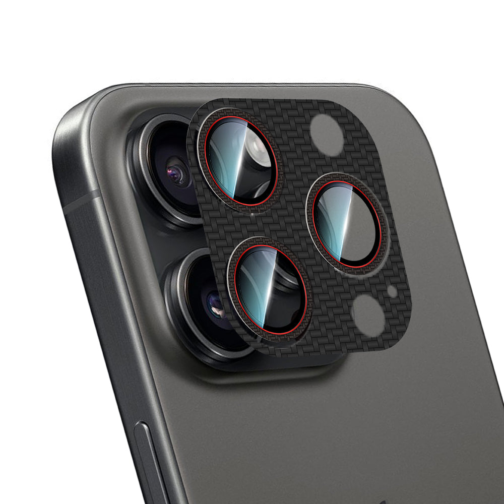 Apple iPhone 16 Pro Max CaseWorld Karbon Fiber Serisi Anti Reflective Ultra Clear Full Kamera Lens Koruyucu