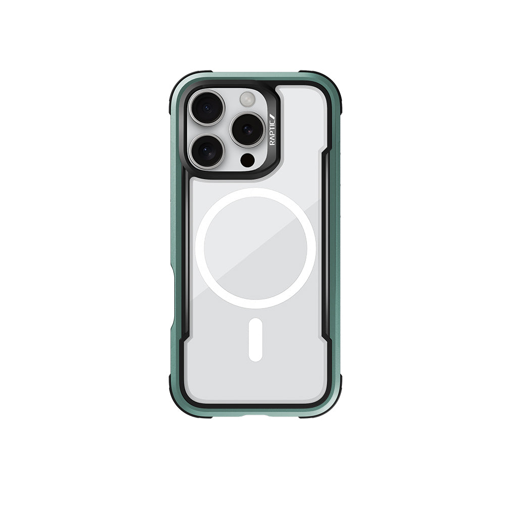 Apple iPhone 16 Pro Max Kılıf M-safe Şarj Özellikli Airbagli Raptic Shield Serisi Şeffaf Arka Yüzey Kapak