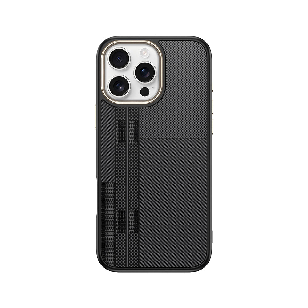 Apple iPhone 16 Pro Max Kılıf M-safe Şarj Özellikli Karbon Fiber Görünümlü Zore Antina Kapak