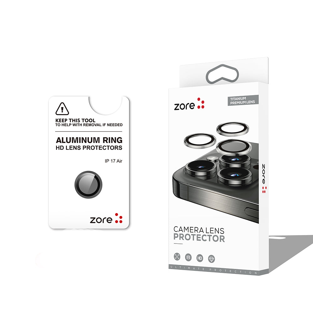 Apple iPhone 17 Air Zore CL-12 Premium Safir Parmak İzi Bırakmayan Anti-Reflective Kamera Lens Koruyucu