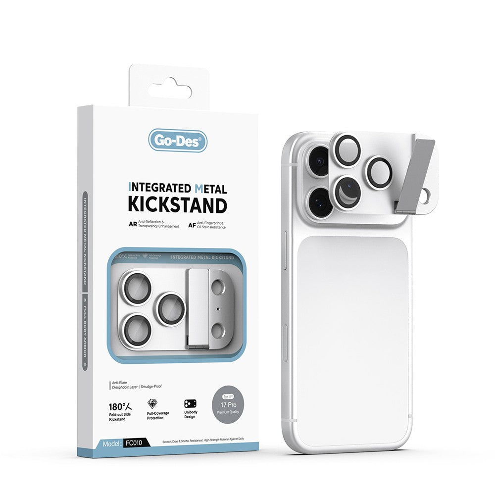 Apple iPhone 17 Pro Go Des CL-23 Anti Reflective Standlı Kamera Lens Koruyucu