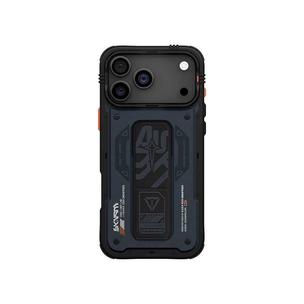 Apple iPhone 17 Pro Kılıf Desenli Airbag Tasarımlı Standlı Skinarma Aegis Kapak