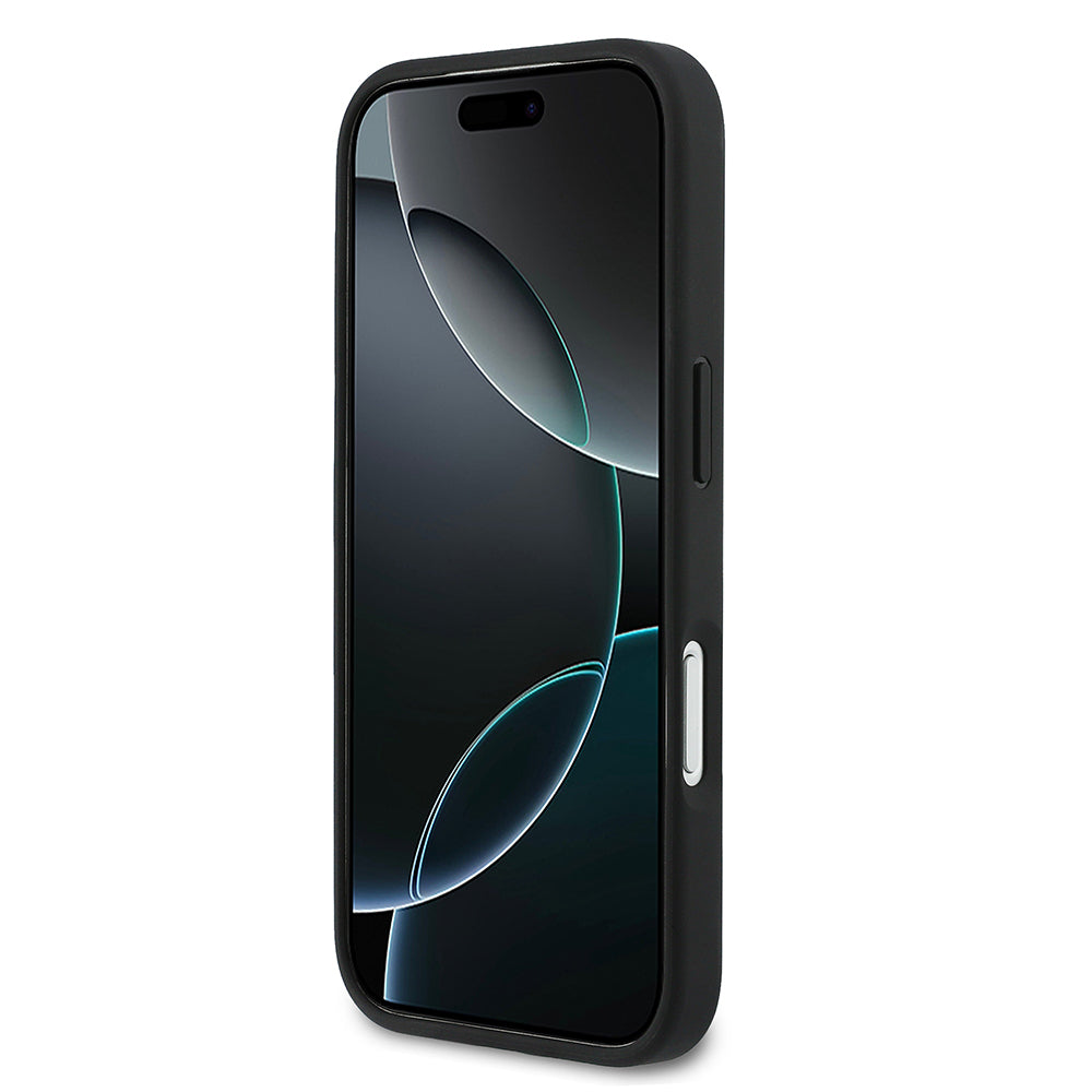 Apple iPhone 17 Pro Kılıf Lacoste Orjinal Lisanslı M-safe Şarj Özellikli PU Deri Tasarımlı Kartlıklı Karışık Monogram Desenli Kapak