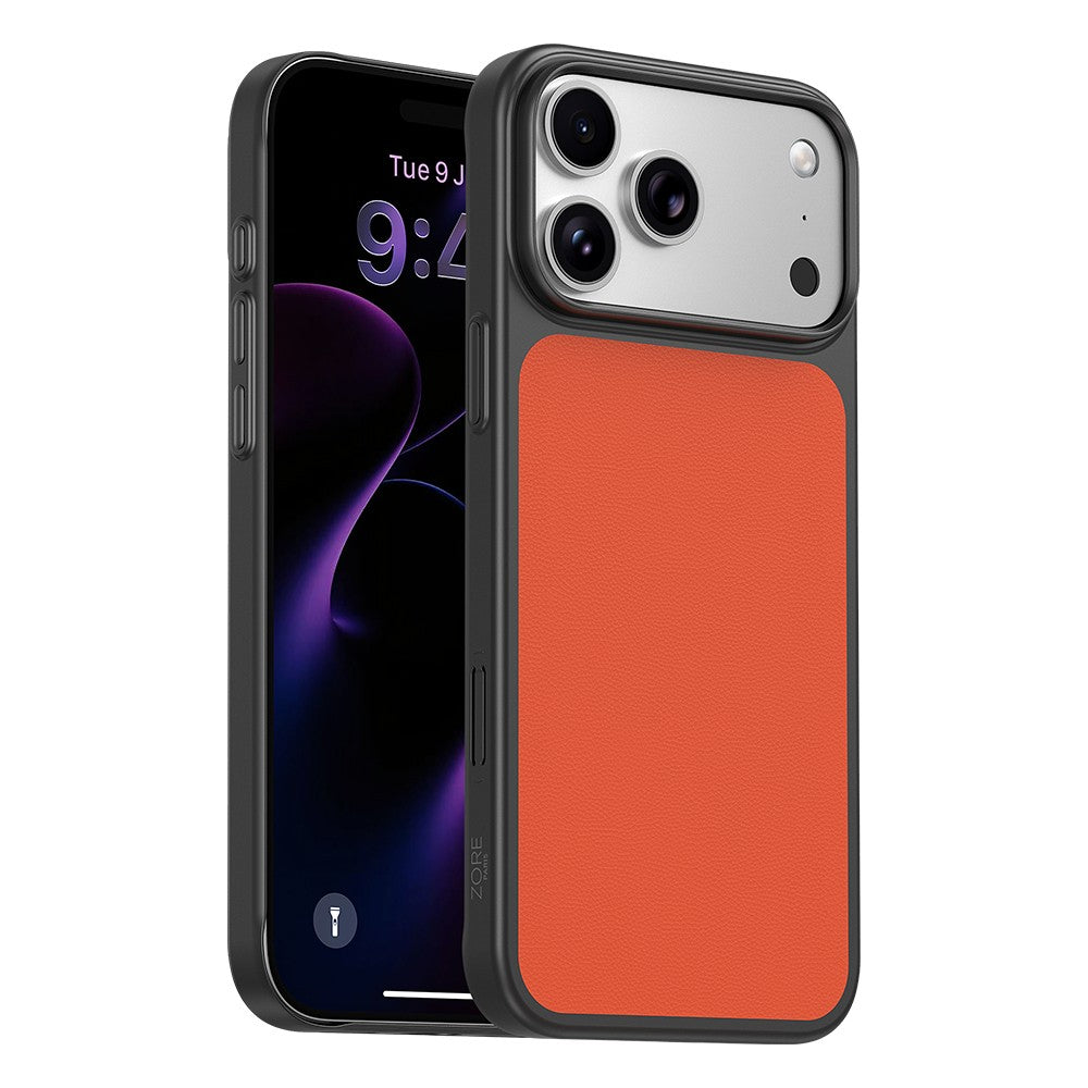Apple iPhone 17 Pro Kılıf M-Safe Şarj Özellikli PU Zore Paris Trexo Sert PC Kapak