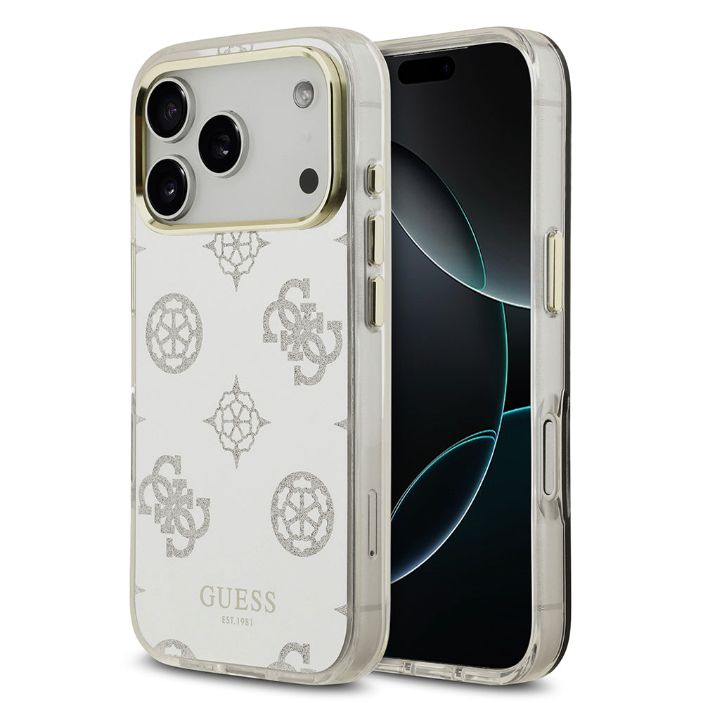 Apple iPhone 17 Pro Max Kılıf Guess Orjinal Lisanslı Metal Kamera Çerçeveli Simli Aynalı Kapak