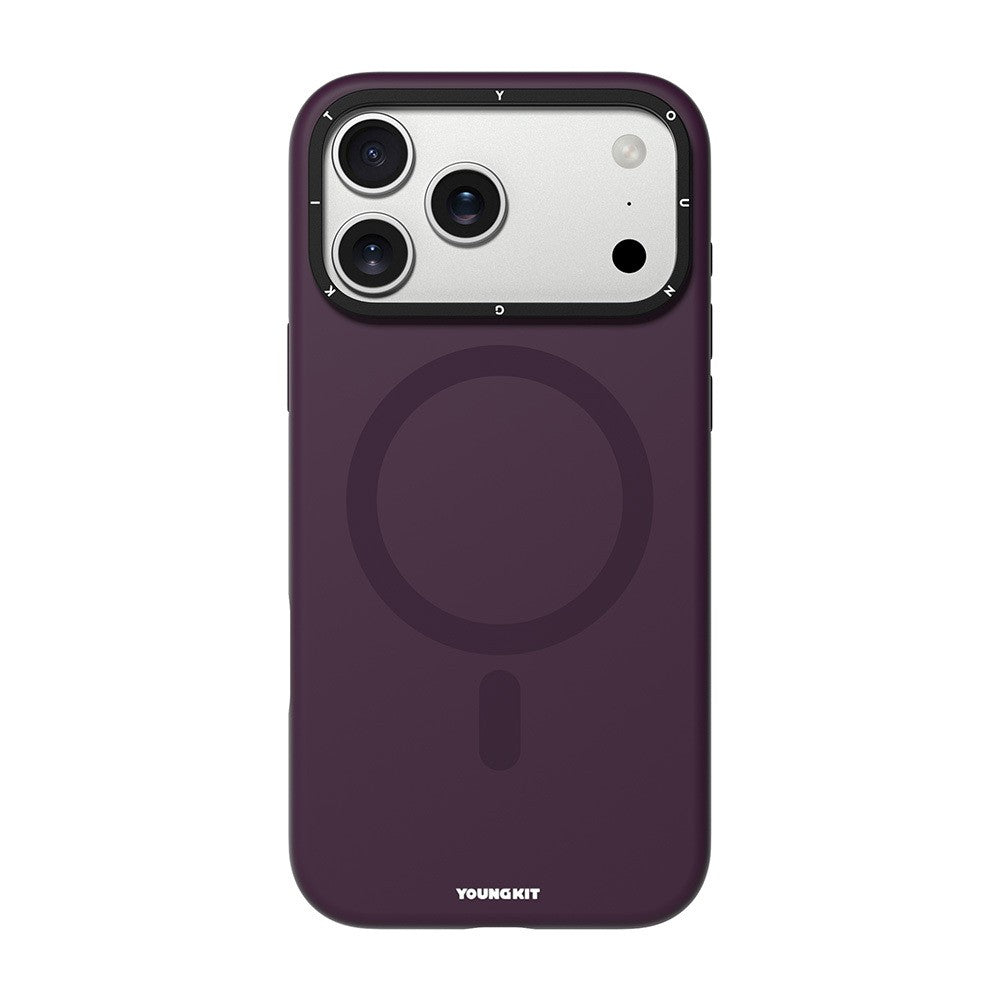 Apple iPhone 17 Pro Max Kılıf M-safe Şarj Özellikli Kamera Standlı Youngkit Bitty Cream Kapak