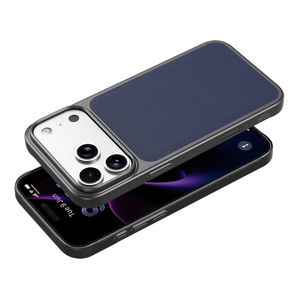 Apple iPhone 17 Pro Max Kılıf M-Safe Şarj Özellikli PU Zore Paris Trexo Sert PC Kapak