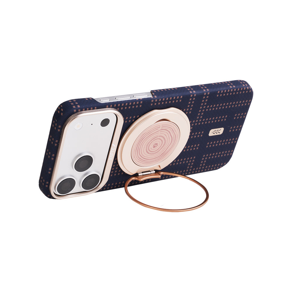 Apple iPhone 17 Pro Max Kılıf M-safe Şarj Özellikli Raptic Aramid Skin Serisi Karbon Kapak