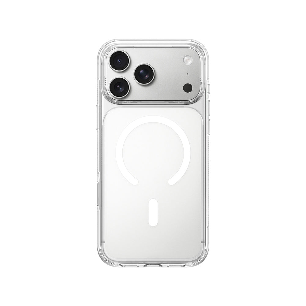 Apple iPhone 17 Pro Max Kılıf M-safe Şarj Özellikli Wiwu CS-202 Crystal Shield Pro Serisi Anti Yellowing Sert PC Kapak